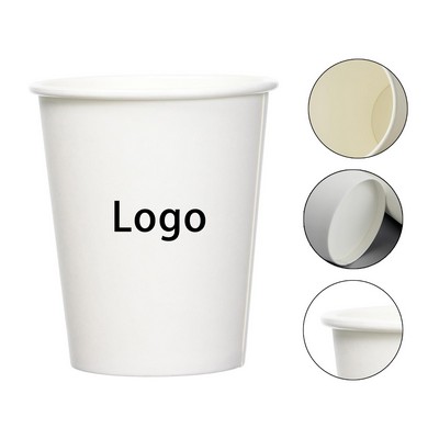Disposable 9oz Hot Coffee Leak-Free Food Safe White Pape Cups