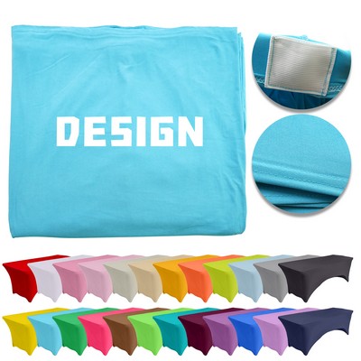 6' Stretch Table Cover for Rectangular Fitted Folding Tables