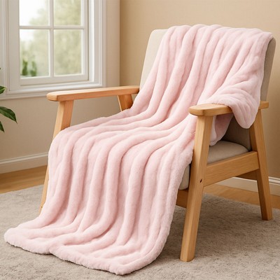 Plush Throw Blanket W/ Logo