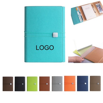 Leather Business Padfolio Notebook Notepad