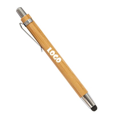 Eco-Friendly Bamboo Stylus Ballpoint Pen