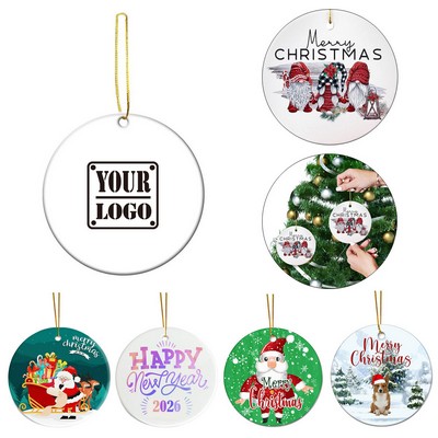 3" Ceramic Christmas Ornaments