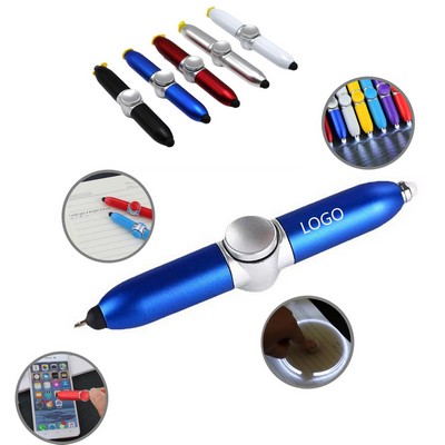 Fidget Spinner Ballpoint Pen With Led Light