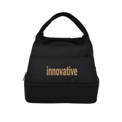 Eco Friendly Two Compartment Lunch Cooler Tote Bag