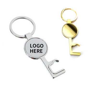 Circular Top Phone Stand Bottle Opener Keyring