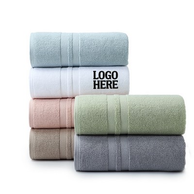100% Pure Cotton Thickened Bath Towel (Embroidered)