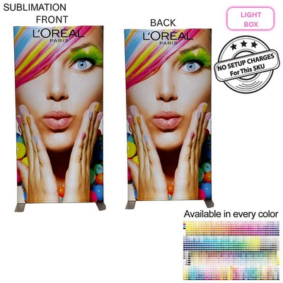 LED Light Box Floor Display Banner Kit, 40" x 80"