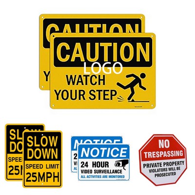 10"h x 7"w Custom Aluminum Sign