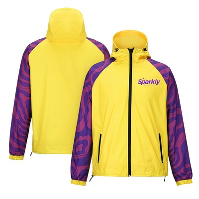 Custom Sublimated Full Zip Hooded Windbreaker Jacket