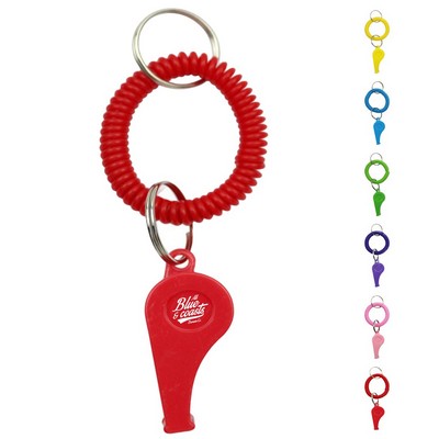 Spiral Coil Wristband with Whistle