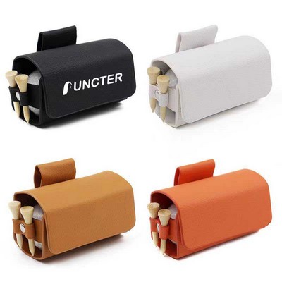PU Leather Golf Ball Pouch