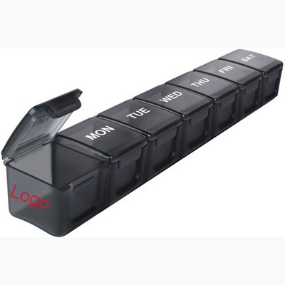 Portable Weekly Pill Case W/7 Compartments