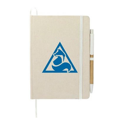 5" x 7" Organic Cotton Bound Notebook w/Pen