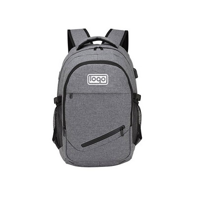 Large Capacity Nylon Backpack w/ Mesh Side Pockets