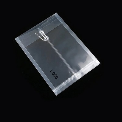 Plastic File Envelope Folder With Button and String