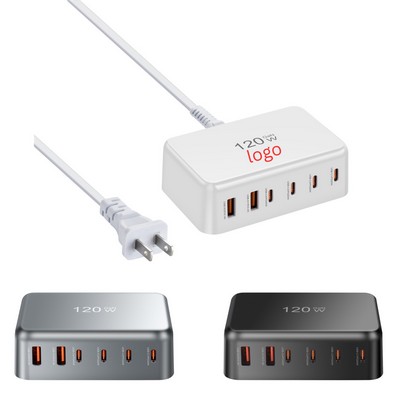 120W GaN 6-Port Desktop Charging Station (US Plug)