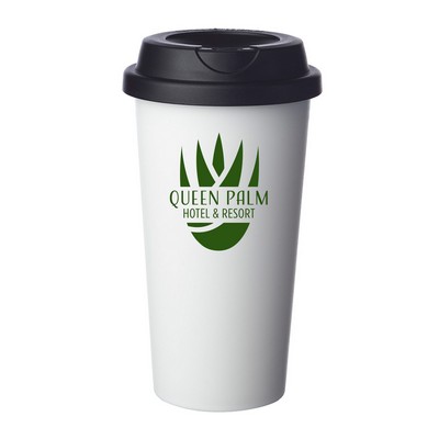 16 oz. Double Wall Plastic Tumbler (1 Color Imprint)