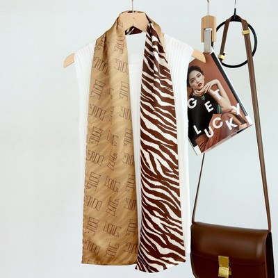 Custom 5.9" x 57" 100% Silk Long Headband Silk Bandana