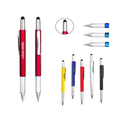 Multi-Tool Pen Stylus, Ruler, Ballpoint, Screwdriver