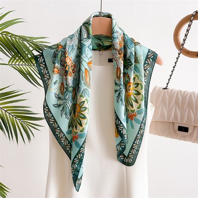 Custom 27.5" x 27.5" Silk Like Hair Wrapping Women's Headscarf