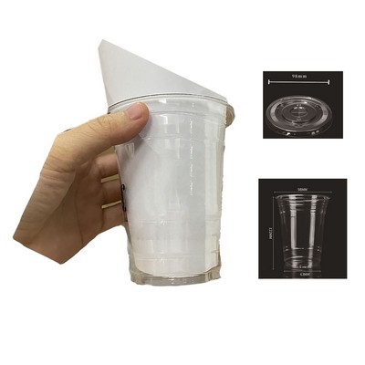 16 oz Clear Cold Drink Cup with Lid