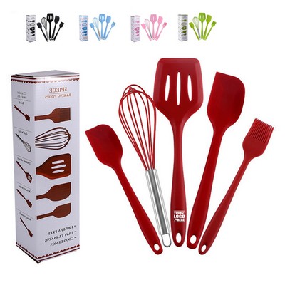5 Piece Silicone Kitchen Utensil Set