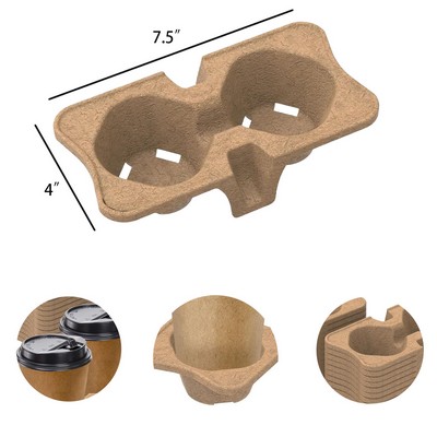 Disposable Drink Tray Pulp Fiber Drink Carrier Tray