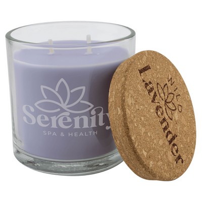 14 oz. Wild Lavender Candle in a Glass Holder with Cork Lid