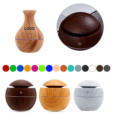 Round LED Light Mist Oil Diffuser Humidifier