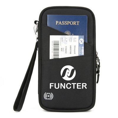 RFID Blocking Passport Holder | Slim Travel Wallet With Dual Exterior Pockets