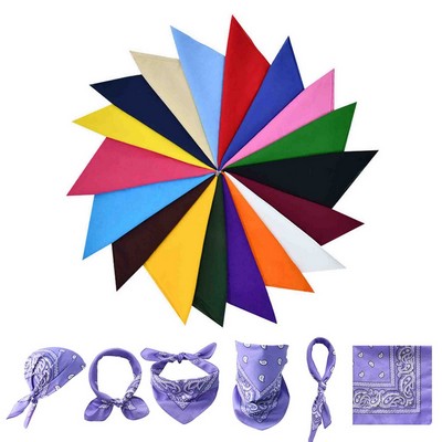 Printed Square Bandana (22"x22") MOQ 50pcs