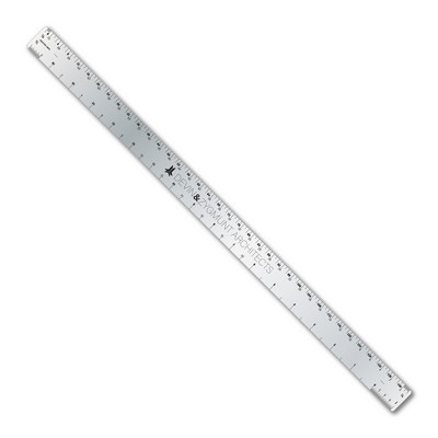 18" Stainless Steel Ruler with Architect & Engineer Scales