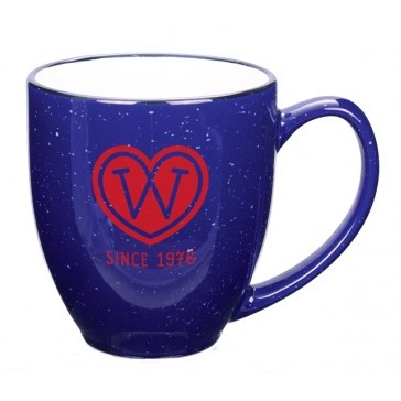 16 Oz. Cobalt Out/White In Speckled Bistro Mug