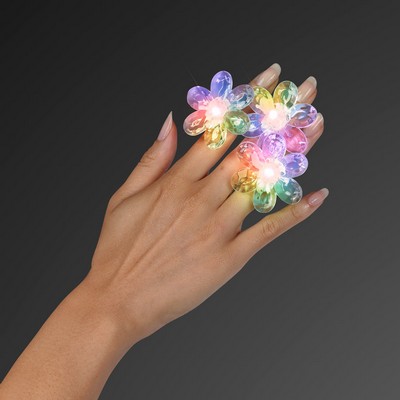 Acrylic Flower Rings LED Jewelry - BLANK