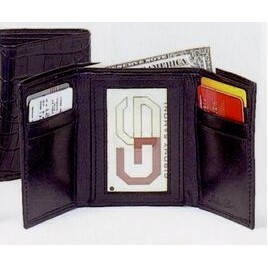 Crocodile Print Tri-Fold Wallet