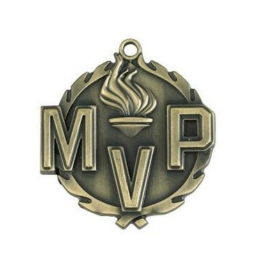 Medal, "MVP" "Most Valuable Player" - 1 3/4" Wreath Edging
