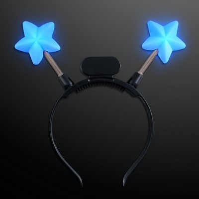 Light Up Blue Star Head Boppers - BLANK