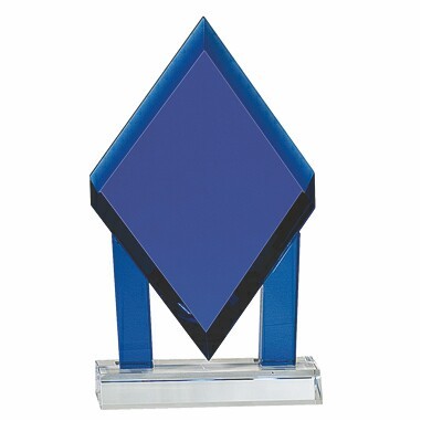Blue Crystal Floating Diamond Award (SANDBLASTED)
