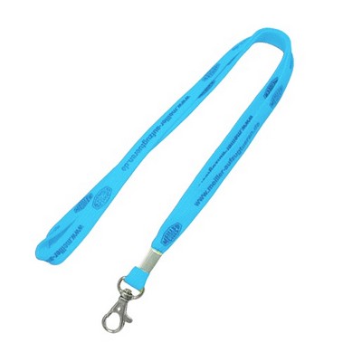 5/8" Light Blue Tubular Lanyard (15 Mil)