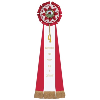 Barnes 3 Streamer Rosette Award Ribbon (28")