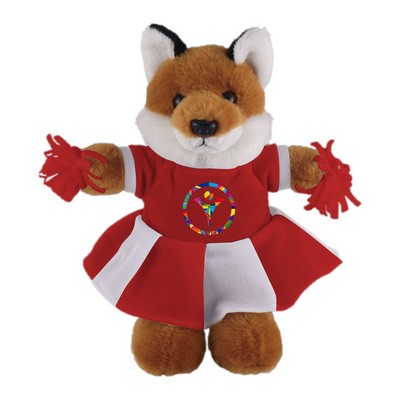 Soft Plush Stuffed Fox with Cheerleader Outfit