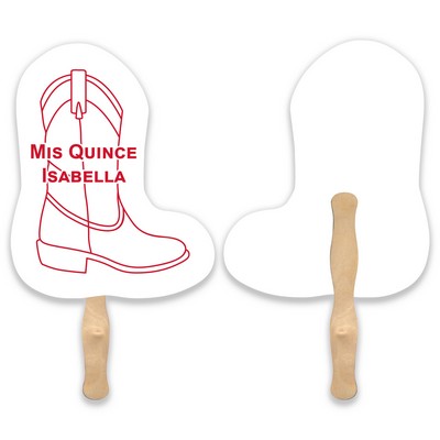 Cowboy Boot Shape Single Hand Fan