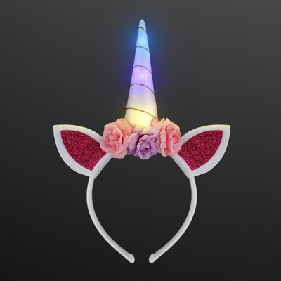 Color Change LED Unicorn Horn Headband - BLANK