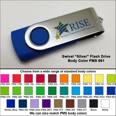 Swivel Flash Drive - 32 GB Memory - Body PMS 661