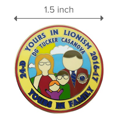 1.5" Hard Enamel Lapel Pin