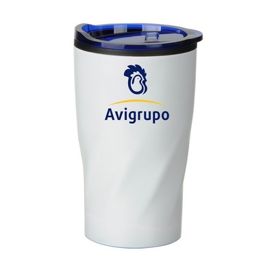 14 oz White Stainless Steel Twisting Tumbler