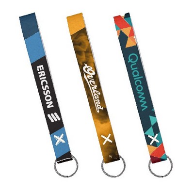 Strickland Dye-Sublimated Felt Wrist Keychain w/ Metal Split Ring