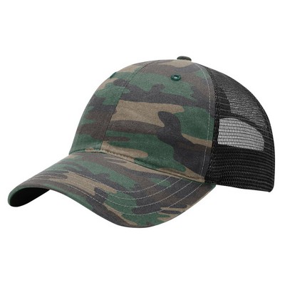 Richardson¨ Garment Washed Printed Trucker Cap (Embroidered)