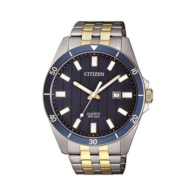 Citizen® Men's Quartz Two-Tone Stainless Steel Watch w/Blue Dial