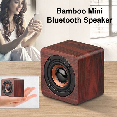 Bamboo Mini Bluetooth Speaker - Dark Wood No Extra Tariff
